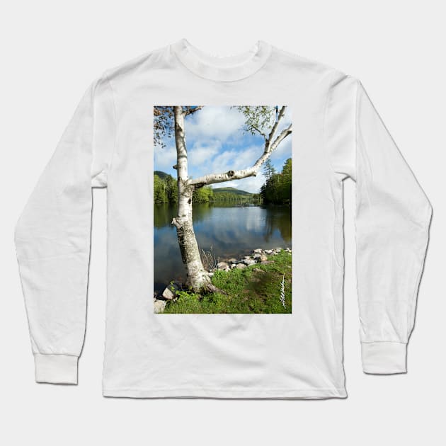 Spring on Woodard Reservoir Long Sleeve T-Shirt by srwdesign